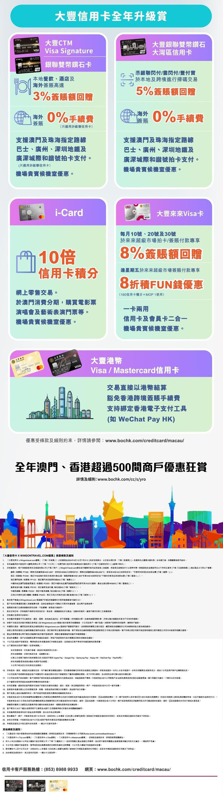 澳門優惠 大豐信用卡 Visa及Mastercard信用卡X Wingontravel com優惠 1